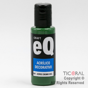 ACRIL.DECOR.EQ 907 VERDE CROMO OSCURO 50ML X 6 UNIDADES